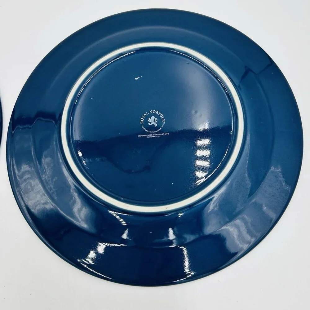 Royal Norfolk Blue Beaded Edge Rim 10.5